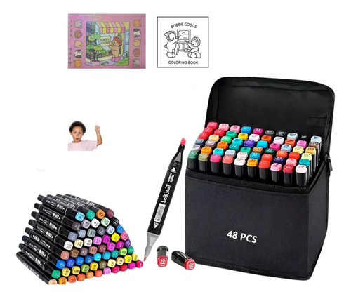 / Set De Libros Para Colorear Con 48 Lápices
