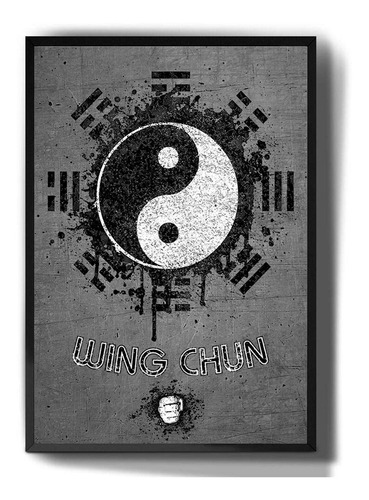 Quadro decorativo Tribos Quadro quadro decorativo wing chun simbolo do kung fu arte de 41cm x 29cm - outro