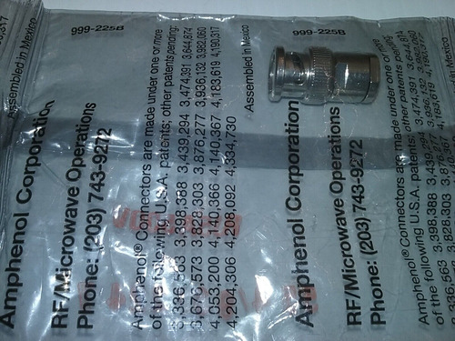 Amphenol 46650-75 Rf Coaxial Connector Male Bnc Resistor Bbd