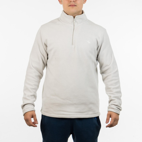 Diadora Men Micropolar Half Zip Sweater - Grey