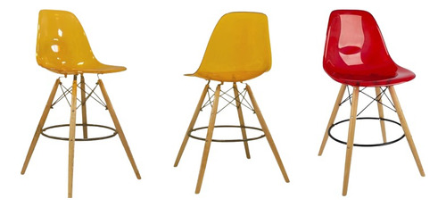 Taburete Desayunador Bar Moderno Alto Tower Eames