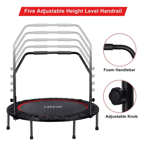 Mini Trampolín Fitness 127 Cm Plegable Con Mango Ajustable M