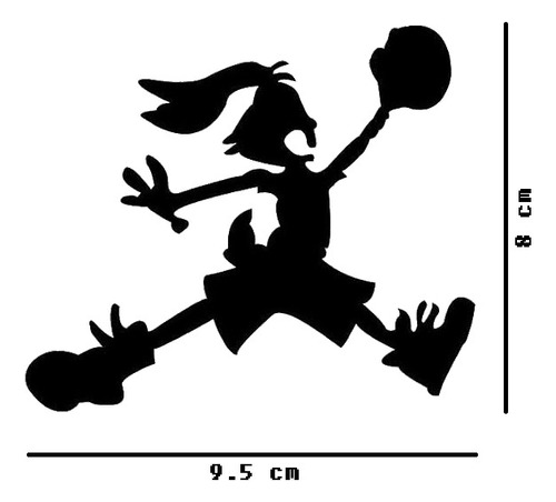 Bugs Bunny Jordan Logo Sticker Vinil 2pzs R $135 Mikegamesmx