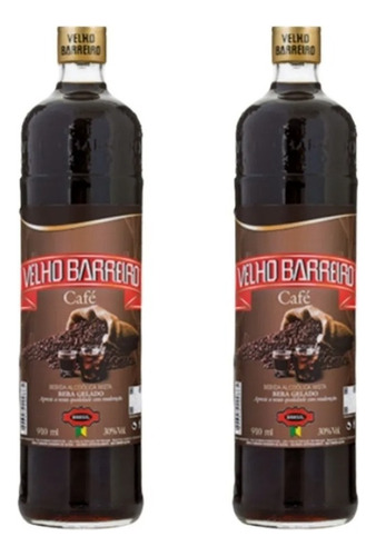 2 Cachaças Velho Barreiro Café Garrafa 910ml