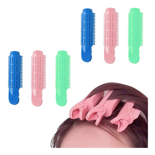 Pinzas Tubos Para Volumen Moldear Pelo Cabello Clip 6 Piezas