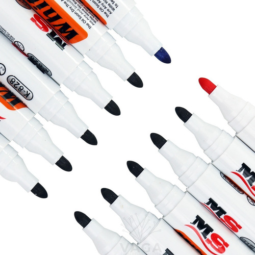 12 Marcadores Para Pizarrón Blanco Colores Pintarron Vaga