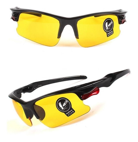 Oculos Lente Amarela Noturna Esporte Bike Corrida Dirigir