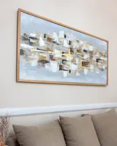 Comprar Cuadros Decorativos Tripticos Abstractos Pintados Living Sillon Texturados
