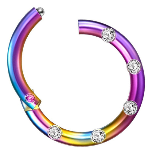 16g Anillo De Nariz De Acero Septum Clicker Helix Pendientes