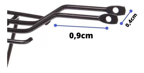 Imagem 2 de 7 de Bagageiro Mtb Fino Preto P/bicicleta