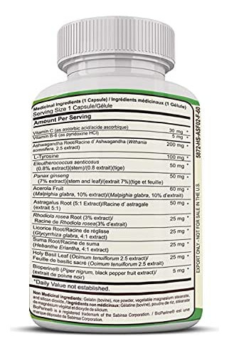 Suplemento De Suporte Adrenal Com Extrato De Erva Premium R