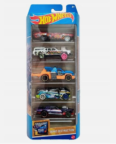 Hot Wheels Pack De 5 Demo Destruction Mattel