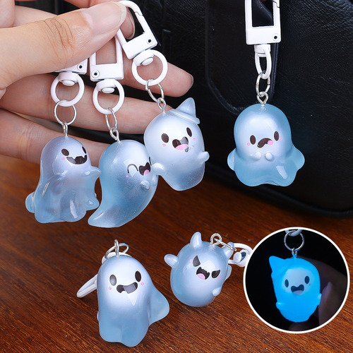 Llavero Con Forma De Sombrero Y Fantasma Que Brilla En La Os