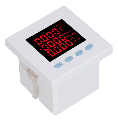 Medidor De Potencia Multifuncional Blanco Trifásico De 9600