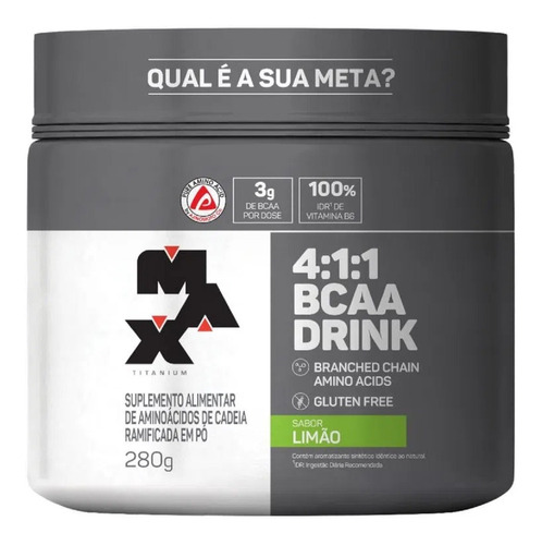 Bcaa 4:1:1 Em Pó Drink Pote 280g Max Titanium