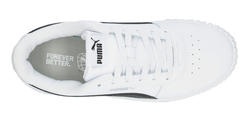 Tenis Dama Puma Carina 2.0 Blanco Casual Básico Cintas Ajustables Cómodo Para Mujer
