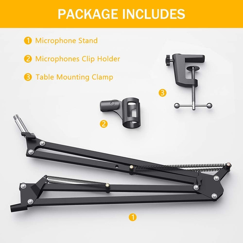 Imagen 4 de 4 de Soporte Para Micrófono Brazo Estudio Condenser Radio Profesi