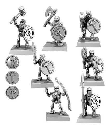 Monstrous Encounters Set Esqueletos Enanos Resina Rol