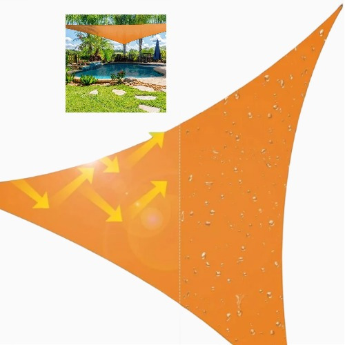 Toldo Triangular Con Accesorios Naranja De 4m X 4m X 4m