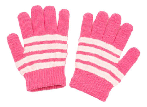 Guantes Con Estampado De Rayas (bk), Guantes Cálidos Para To