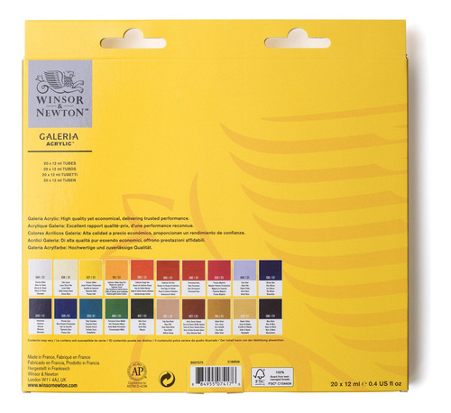 Set Inicial Acrílico Galeria Winsor & Newton 20x12ml