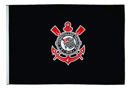 Bandeira Corinthians Oficial Nacionais Estampada 128x73cm