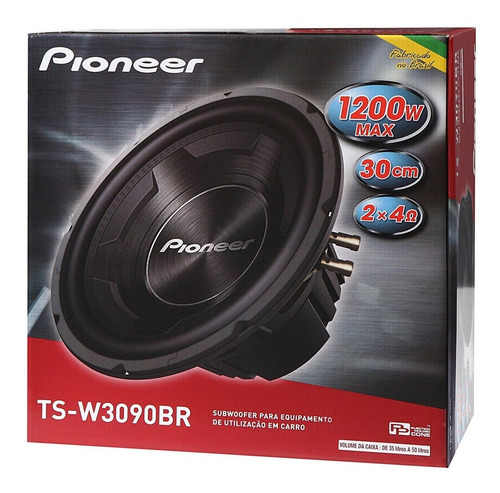 Imagem 6 de 6 de Subwoofer 12 Pioneer 600 Watts Rms Ts-w3090br
