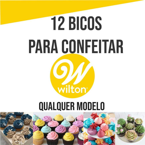 12  Bicos Wilton De Confeitar Bolos Original  Profissional