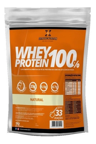 Imagem 1 de 6 de Whey Protein 100% Extreme Nutrition 1kg Suplemento Alimentar