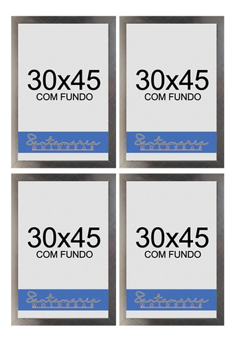 Kit 4 Molduras 30x45 Quadro Foto Painel Decoração Com Fundo