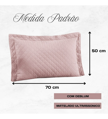 Kit 2 Porta Travesseiro Matelado 70 X 50 Microfibra Fronha