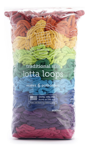 Friendly Loom Lotta Loops Rainbow 7 Loops De Algodón De Tam