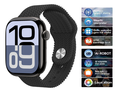 Smartwatch Hk10 Promax + Plus Pantalla Amoled Robot Ai Album Y Musica Local 2gb Tws Compatible Con Android Y iPhone Reloj Inteligente