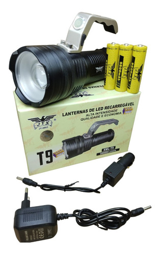 Lanterna Led T9 Holofote 5400000 Lumens 3 Baterias Cor da luz Branco