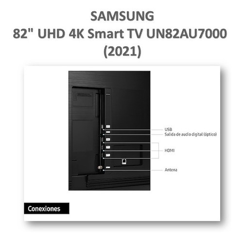 Imagen 4 de 7 de Tv 82 Uhd 4k Smart Tv Un82au7000 (modelo 2021)