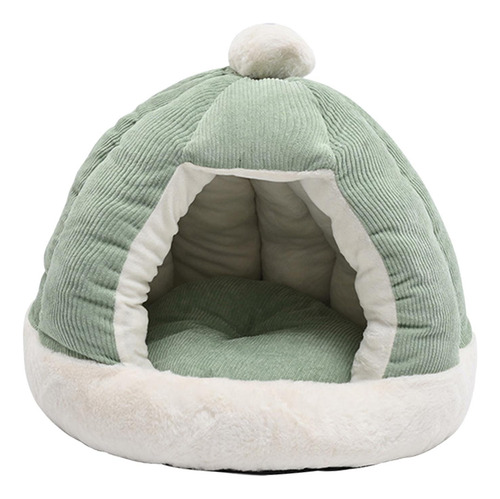 Cama Para Gatos Para Gatos De Diámetro 35 Cm Verde