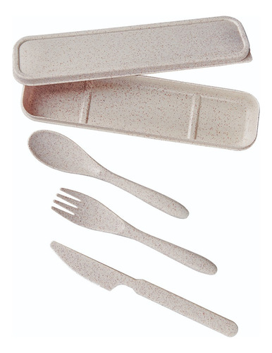 Set De Cubiertos Portátiles Beige 814-43