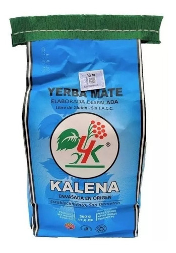 Yerba Mate Kalena Despalada 500g X10u | Sin Tacc | Suave