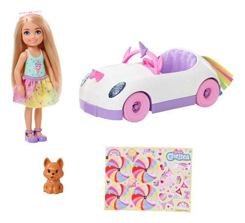 Muñeca Barbie Club Chelsea (rubia De 6 Pulgadas) Con Coche