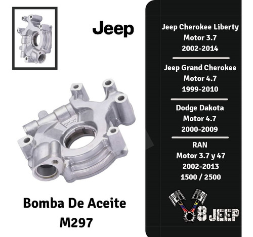 Bomba De Aceite Para Jeep Cherokee Liberty Kk Y Kj 3.7 4.7 