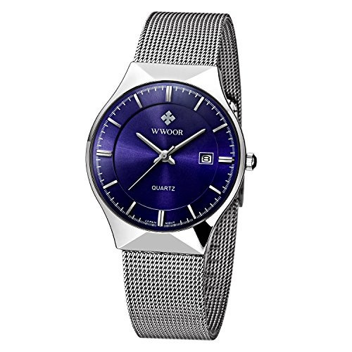 Reloj De Banda De Malla Para Hombre De Élite Wwoor Para Homb