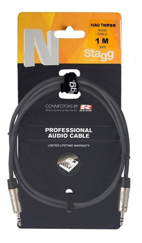 Cable Estéreo Mini Plug-mini Plug De 1 Metro Stagg Nac1mpsr