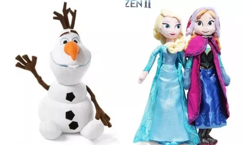 Kit Bonecas Anna E Elsa Frozen Pelúcia Princesas Disney 50cm - OMG TOYS -  Colecionáveis - Magazine Luiza