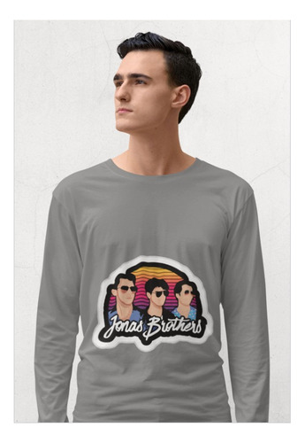 Polera Larga Jonas Brothers Banda Vintage Estampado