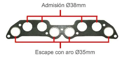 Junta Multiple Admision Escape Fiat Uno 1.4-6l Competicion