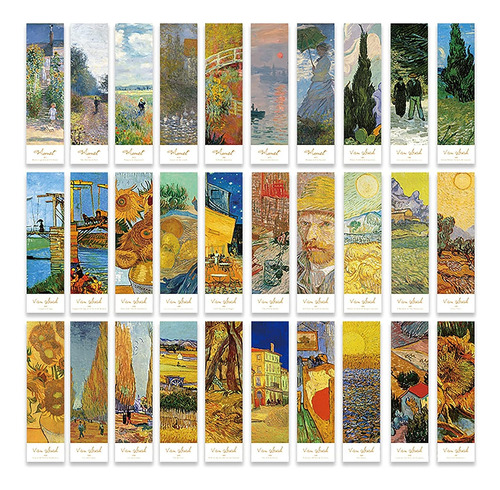 30pcs Marcadores De Papel De Obras De Arte De Van Gogh ...