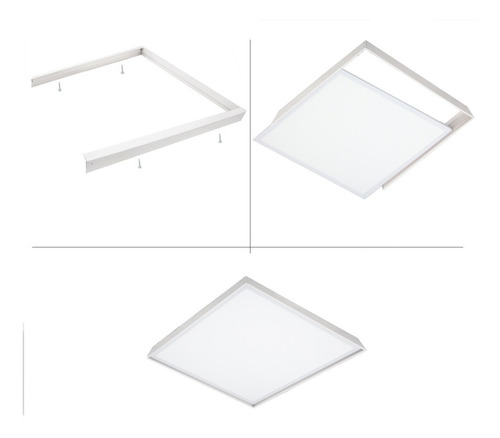 Marco Grueso Para Sobreponer Panel De Led 60x120cm Blanco