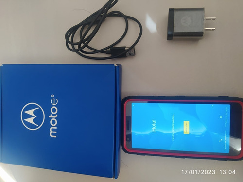 Moto E6 16 Gb Starry Black 2 Gb Ram, Americano, Sprint, Prepago Listo Para Usarse En Eu, Solo Necesita Compra De Chip. (Usado)