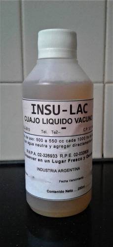 Imagen 1 de 2 de Cuajo Liquido Vacuno X 250cc