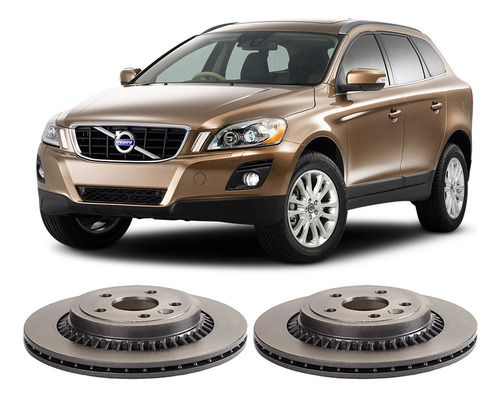 Par Disco Freio Traseiro Volvo Xc60 T5 T6 D5 2008 A 2017